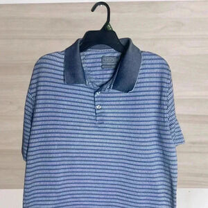 Talbot's Men's Size Large Lux Mercerized Cotton Blue Lightweight Golf Polo